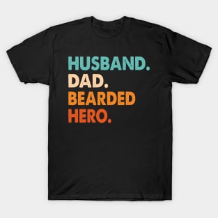 Funny Husband Dad Beard Legend Vintage Bearded T-Shirt